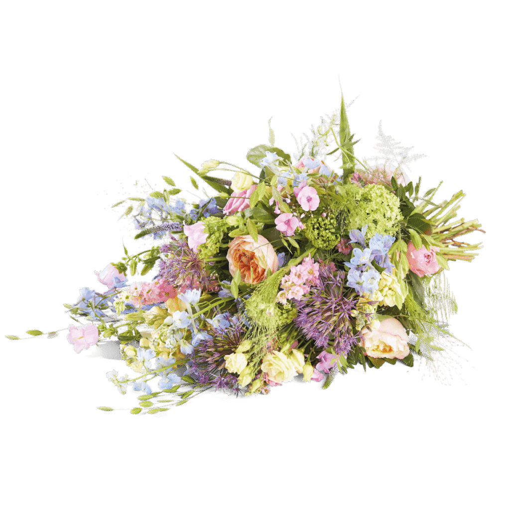 Pastel kleurig weelde liggend