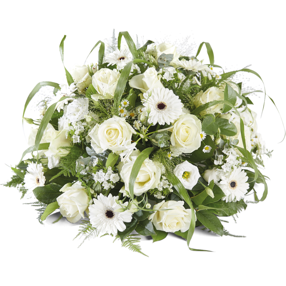 Bescheiden biedermeier in wit